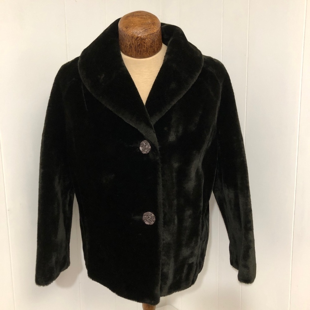 Women’s Vintage Brown Faux Fur Jacket.